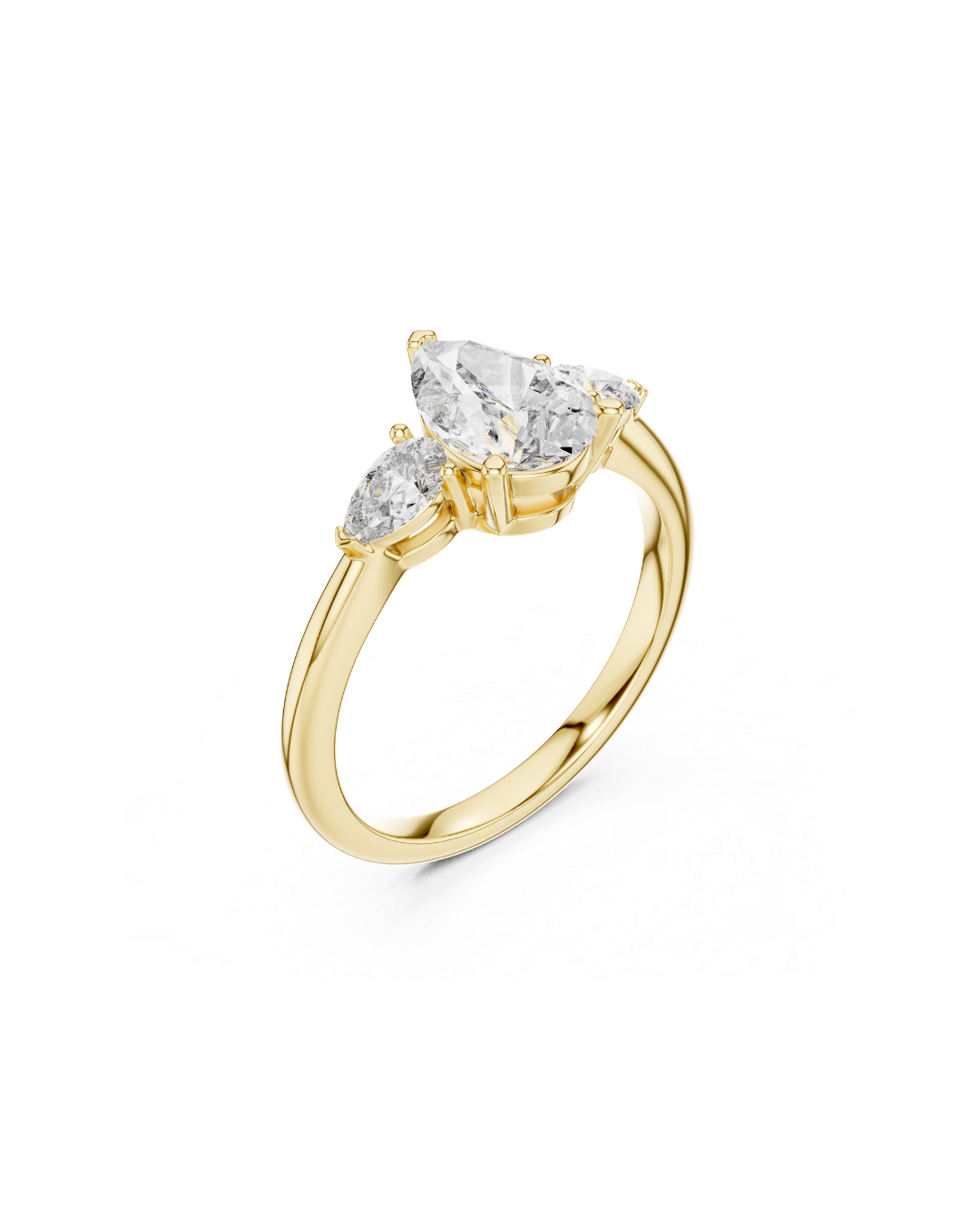 Pear Shape Lab Grown Diamond Ring