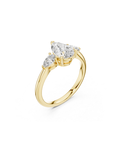 Pear Shape Lab Grown Diamond Ring