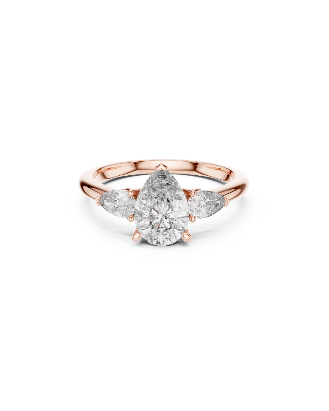 Pear Shape Lab Grown Diamond Ring