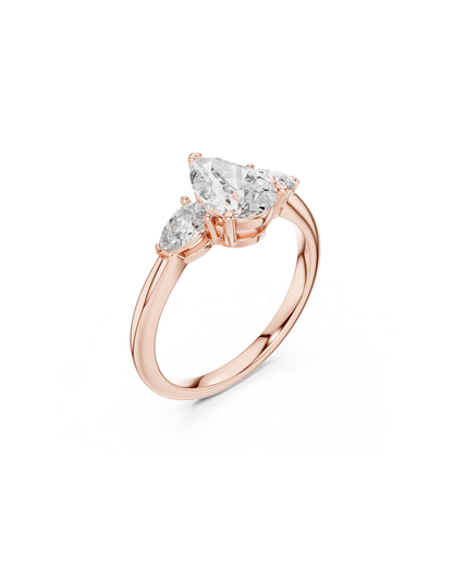 Pear Shape Lab Grown Diamond Ring