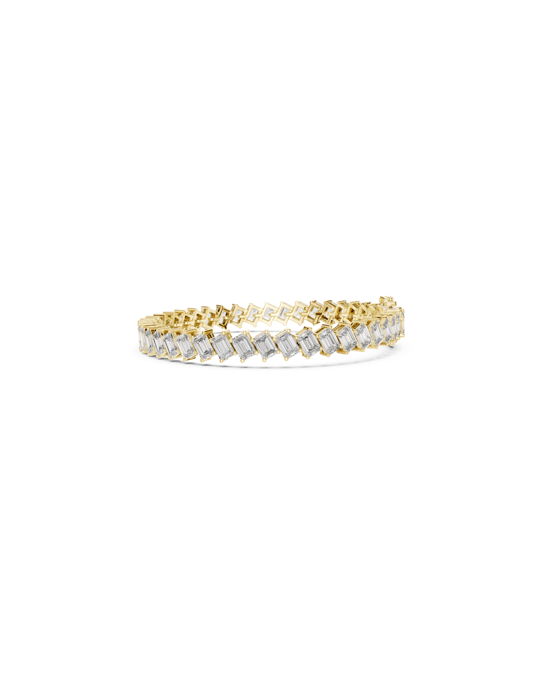 Emerald Shape Lab Grown Diamond Bracelet