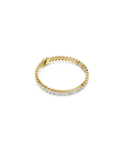 Emerald Shape Lab Grown Diamond Bracelet