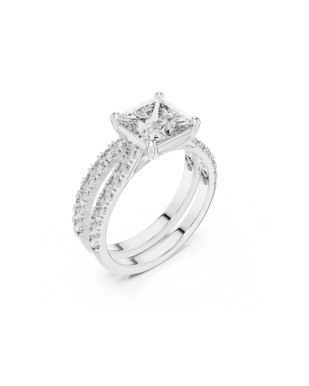 Princess Shape Lab Grown Diamond Ring