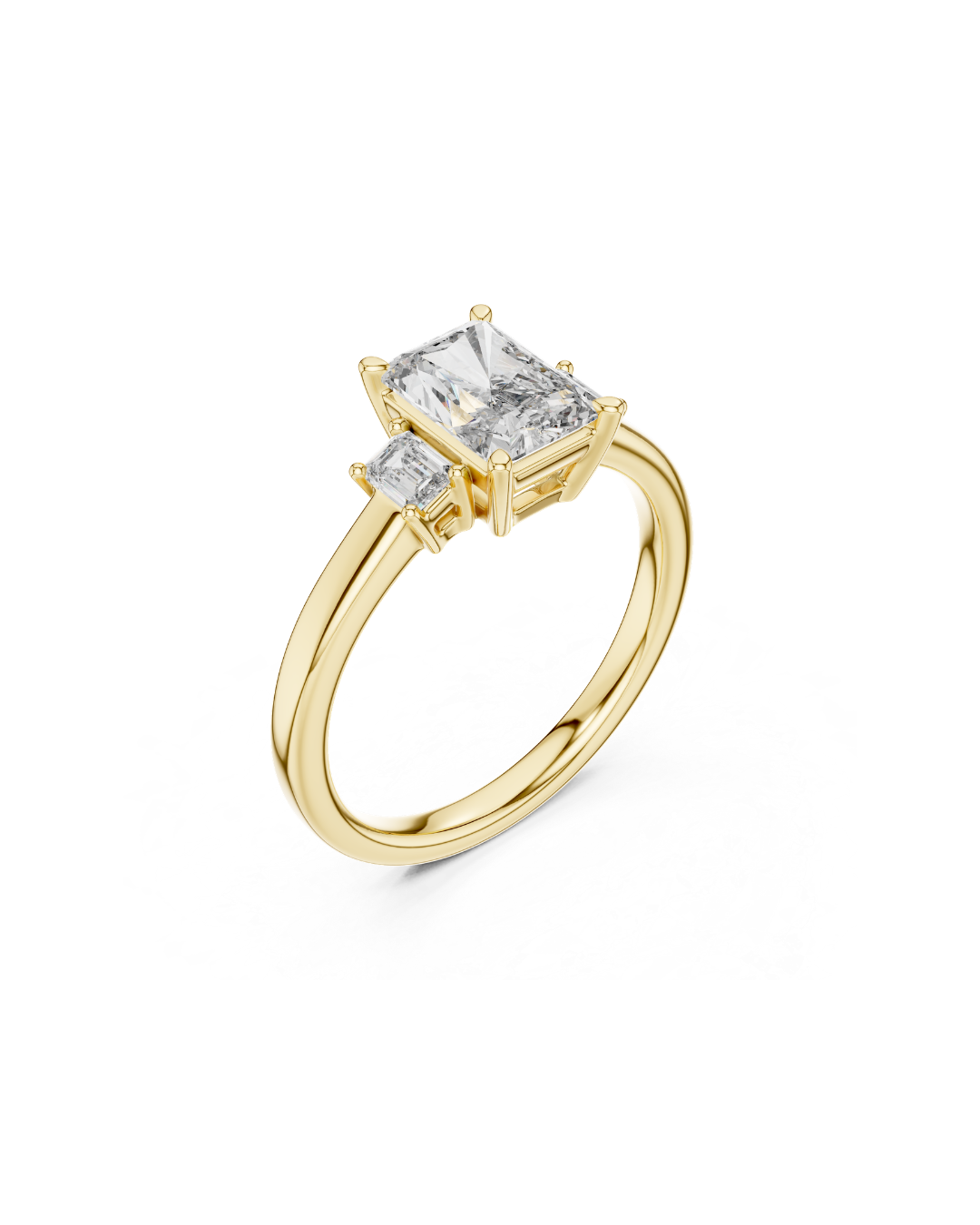 Radiant Shape Lab Grown Diamond Ring