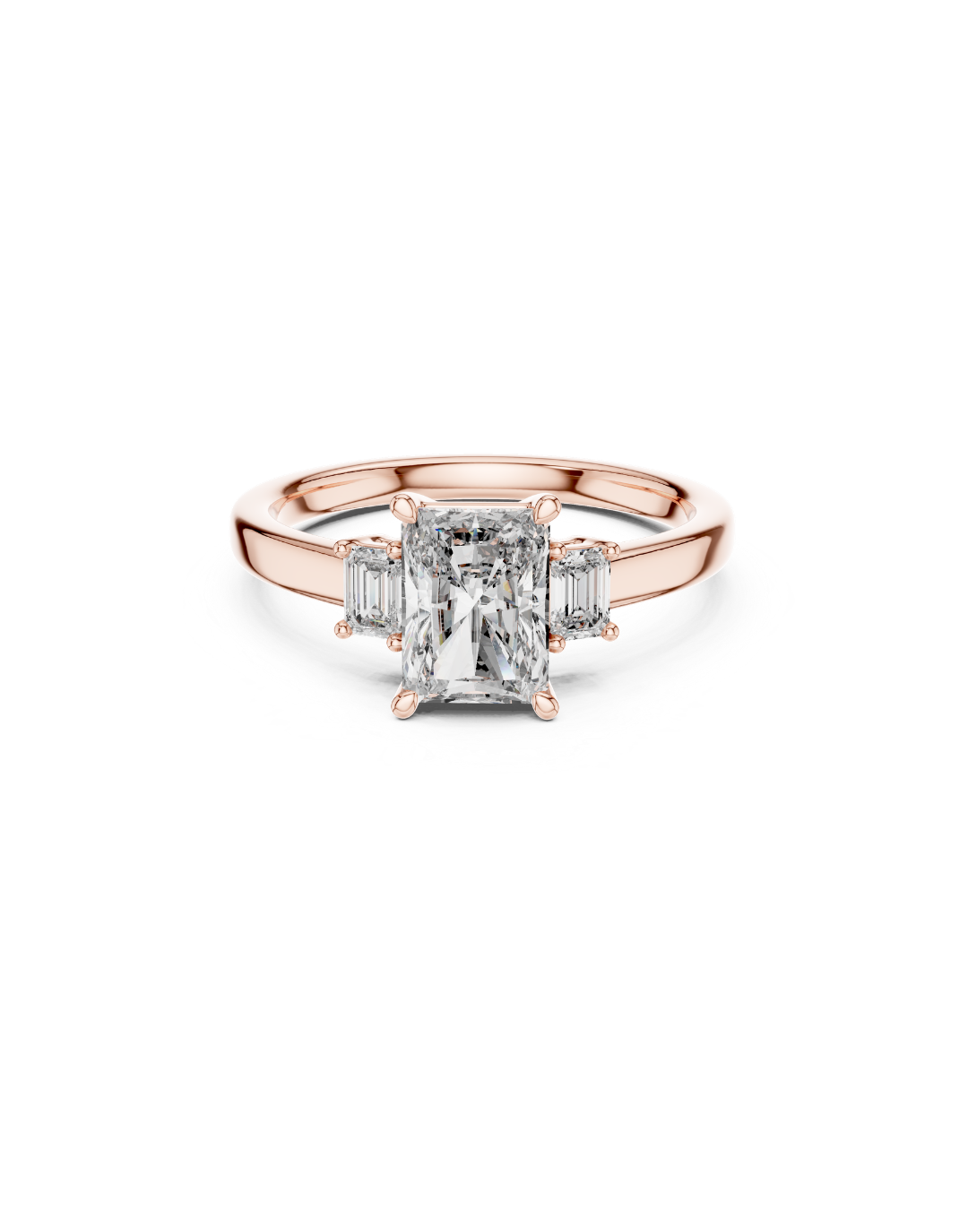 Radiant Shape Lab Grown Diamond Ring