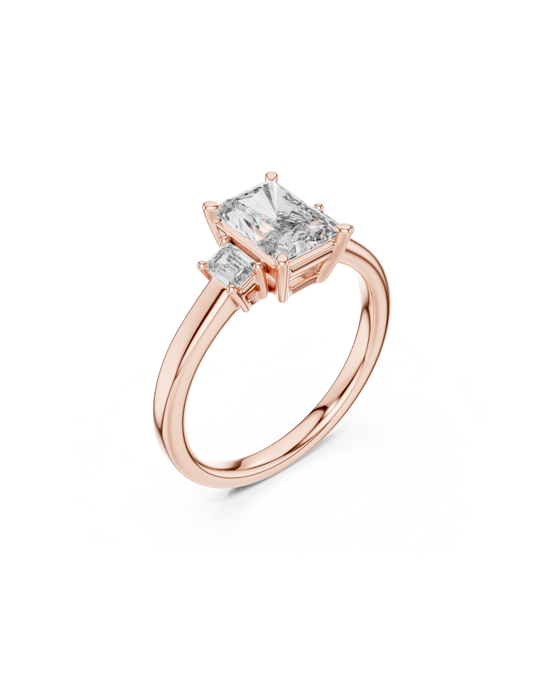 Radiant Shape Lab Grown Diamond Ring