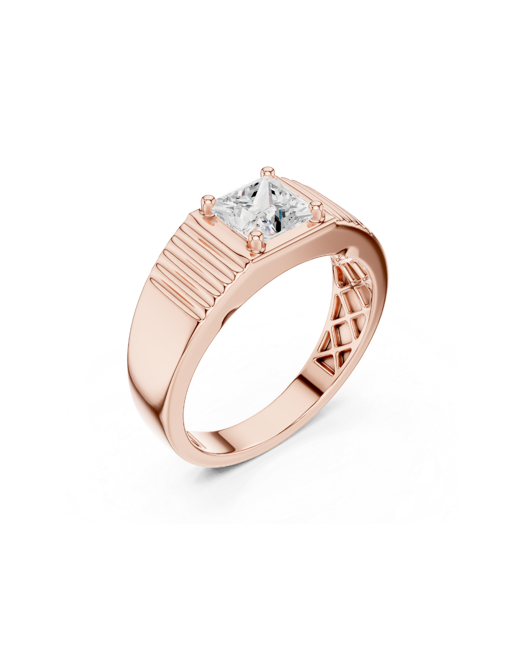 Princess Shape 0.80 CT.Diamond Ring