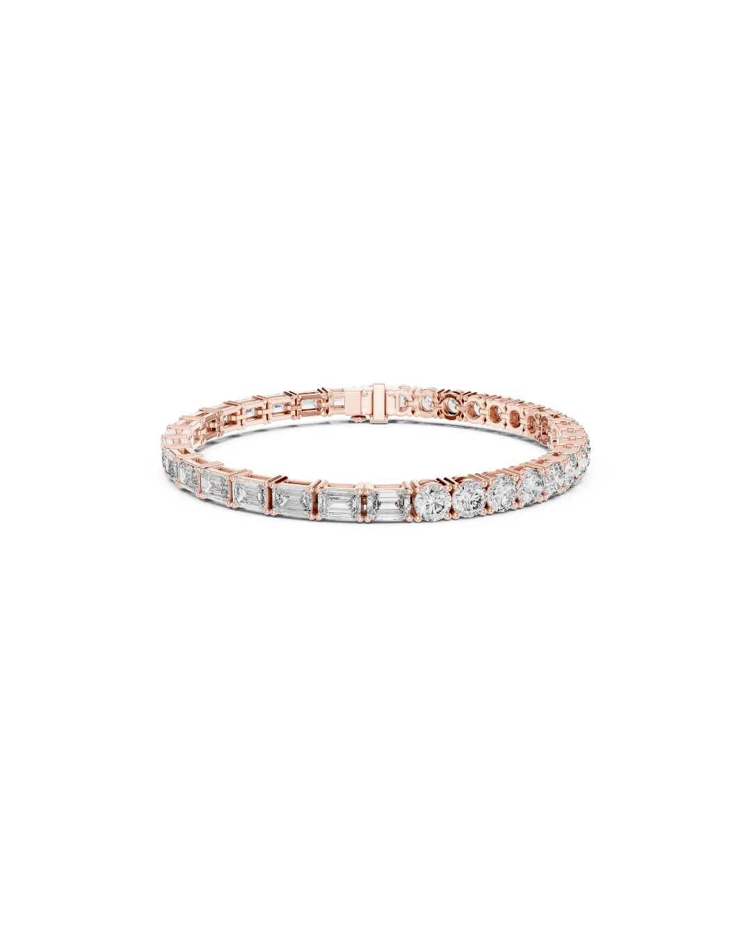 Round - emerald Mix Lab Grown Diamond Bracelet