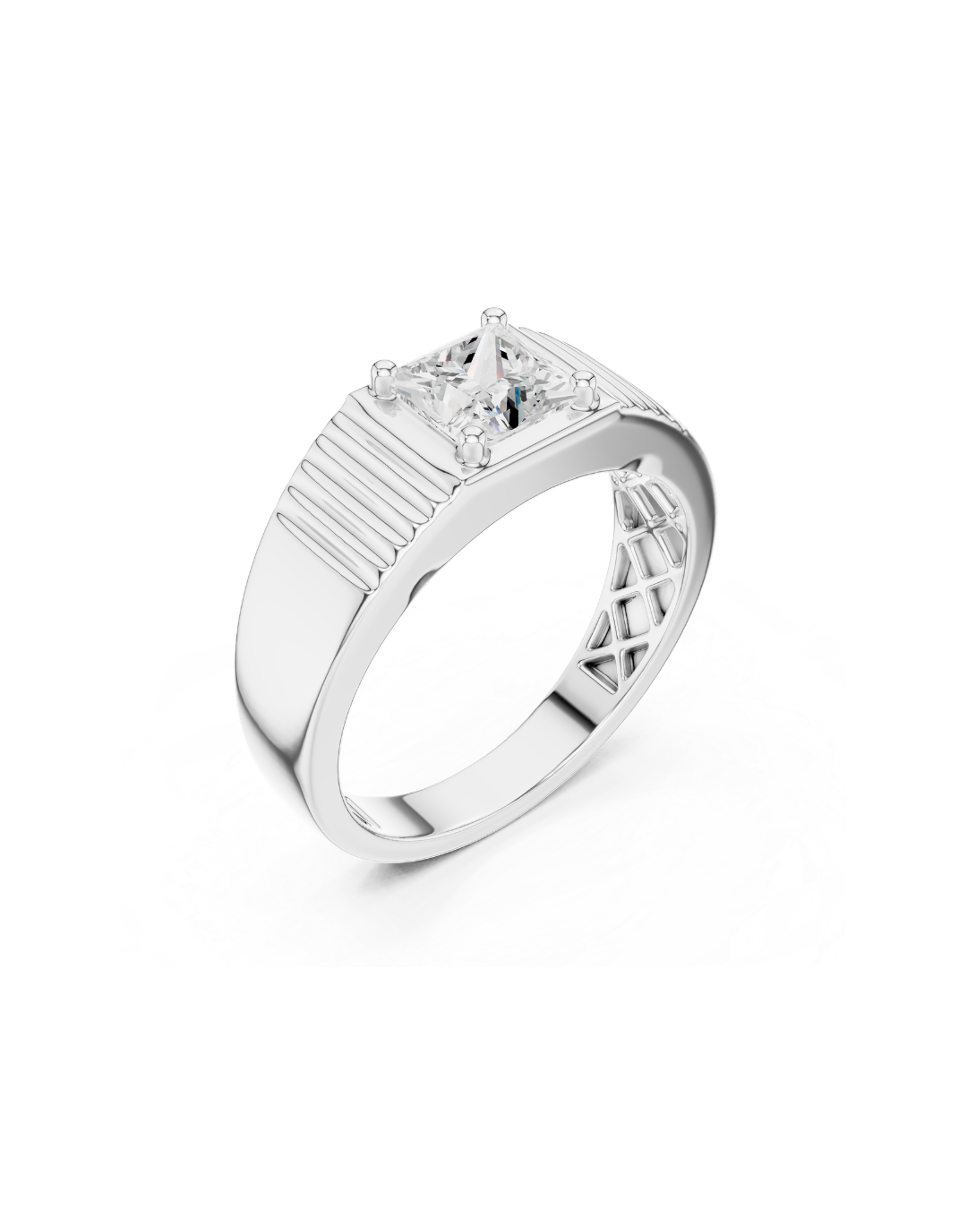 Princess Shape 0.80 CT.Diamond Ring
