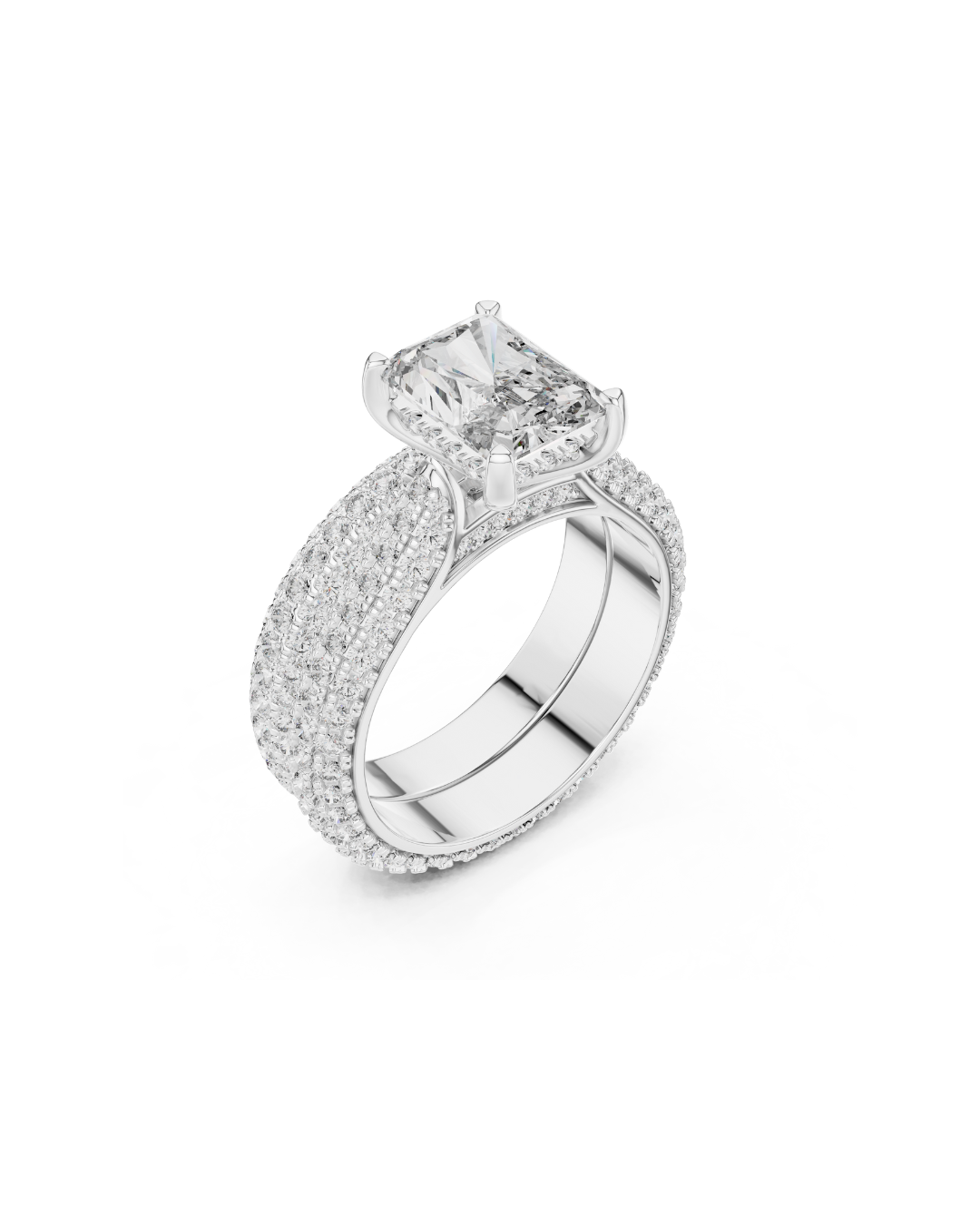 Radiant Shape Lab Grown Diamond Ring