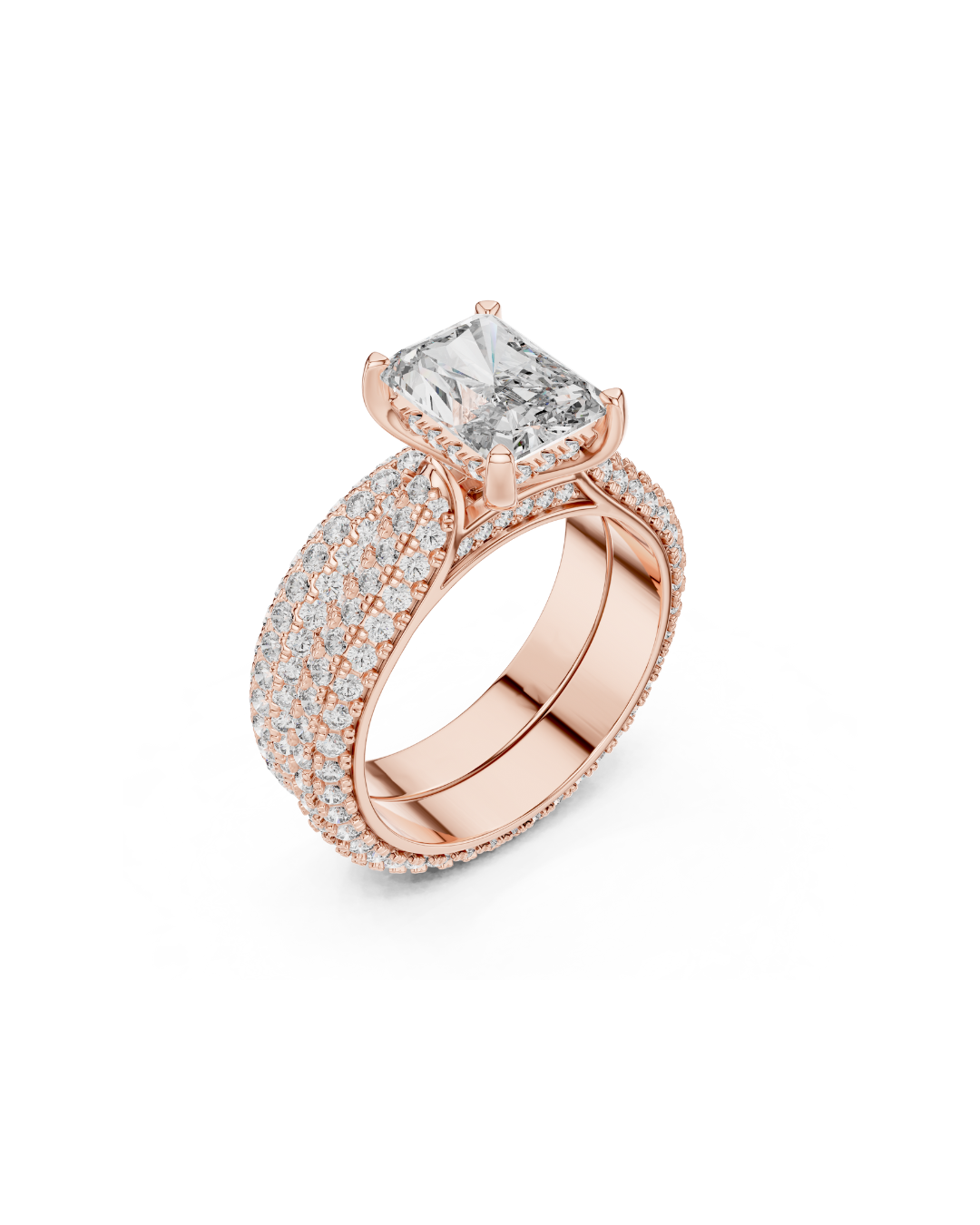 Radiant Shape Lab Grown Diamond Ring