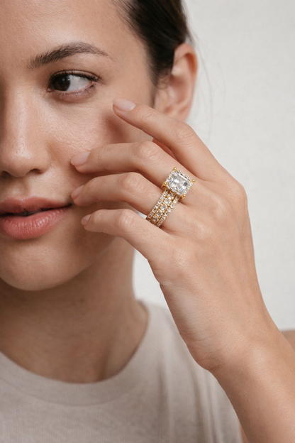 Radiant Shape Lab Grown Diamond Ring