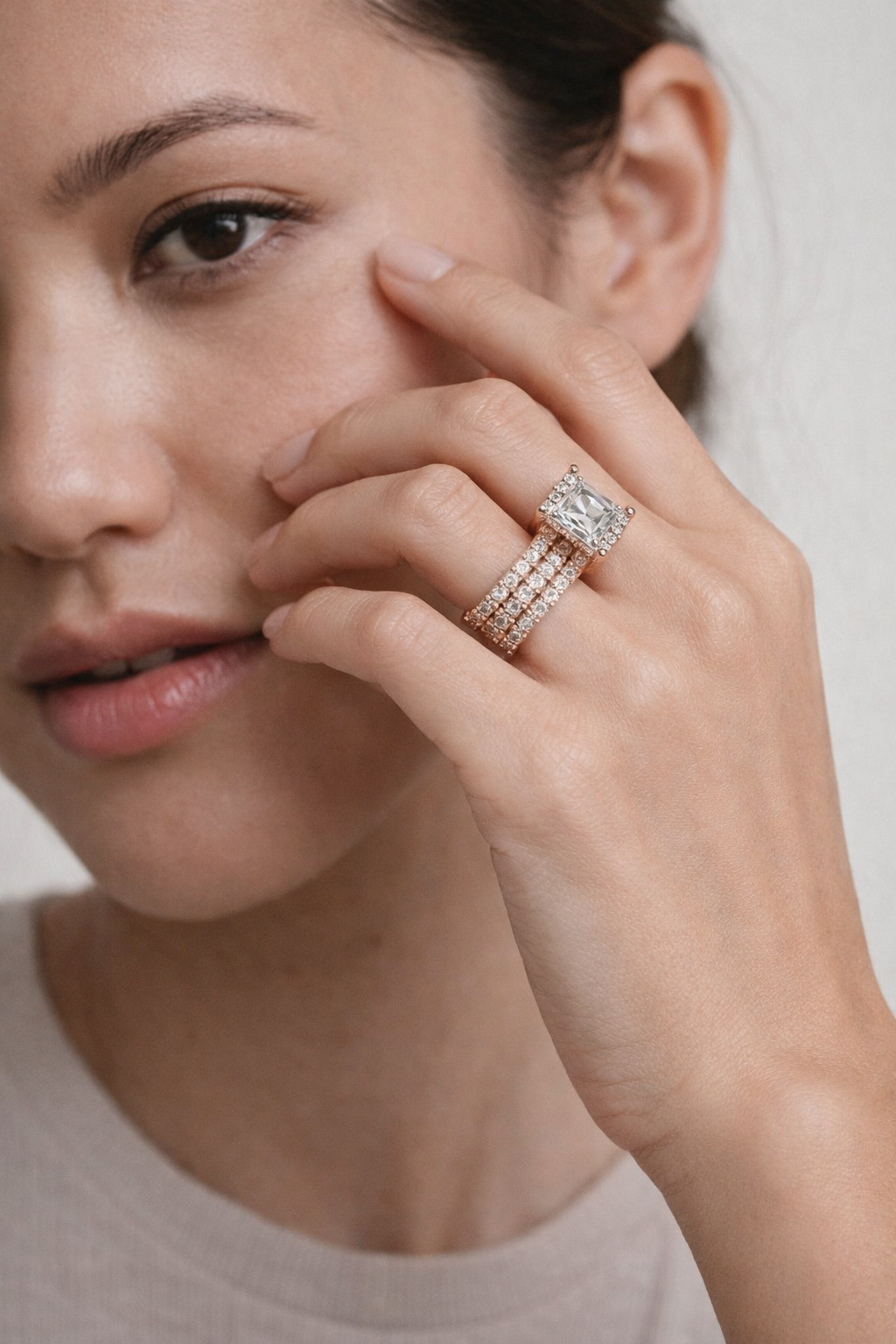 Radiant Shape Lab Grown Diamond Ring