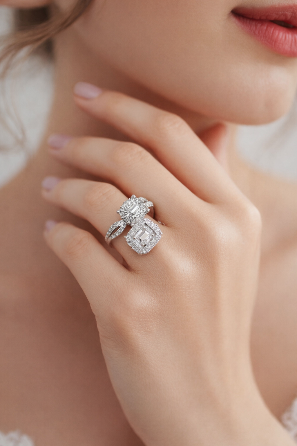 Emerald Shape Lab Grown Diamond Ring