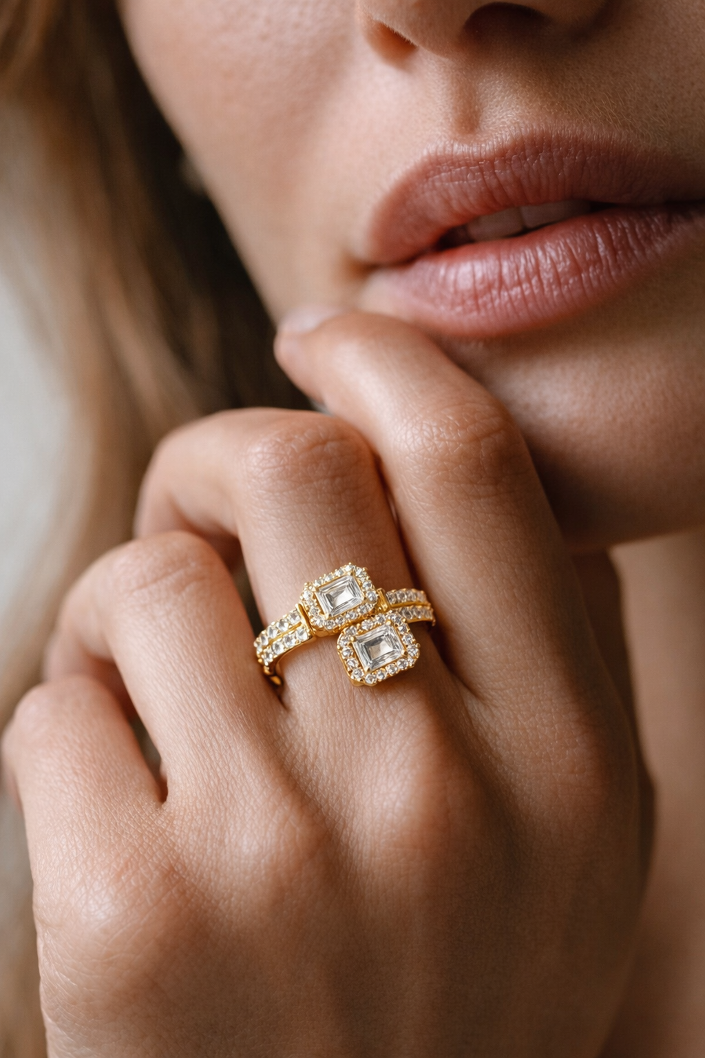 Emerald Shape Lab Grown Diamond Ring
