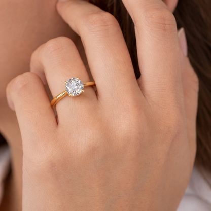 Round Shape Lab Grown Diamond Ring