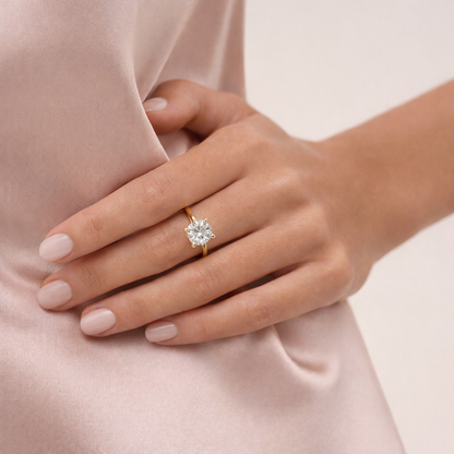 Round Shape Lab Grown Diamond Ring
