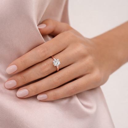 Round Shape Lab Grown Diamond Ring