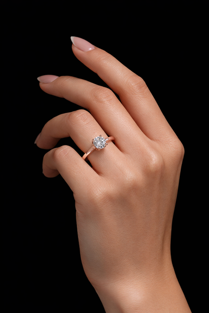 Round Shape Lab Grown Diamond Ring