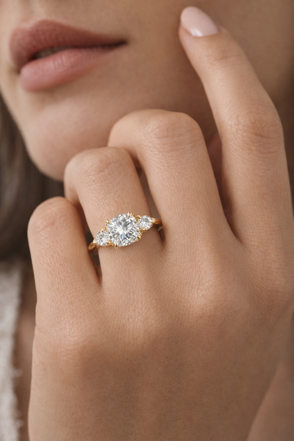 Cushion Shape Lab Grown Diamond Ring