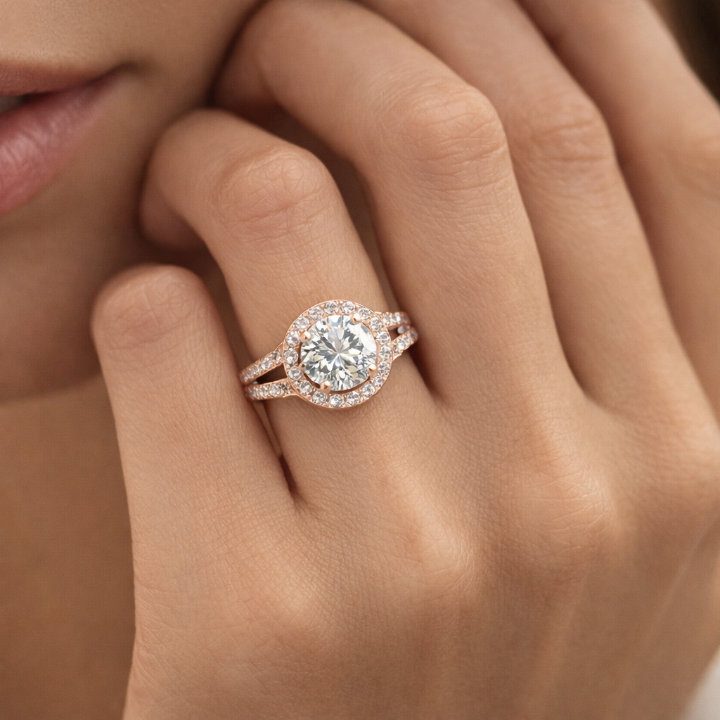 Round Shape Lab Grown Diamond Ring
