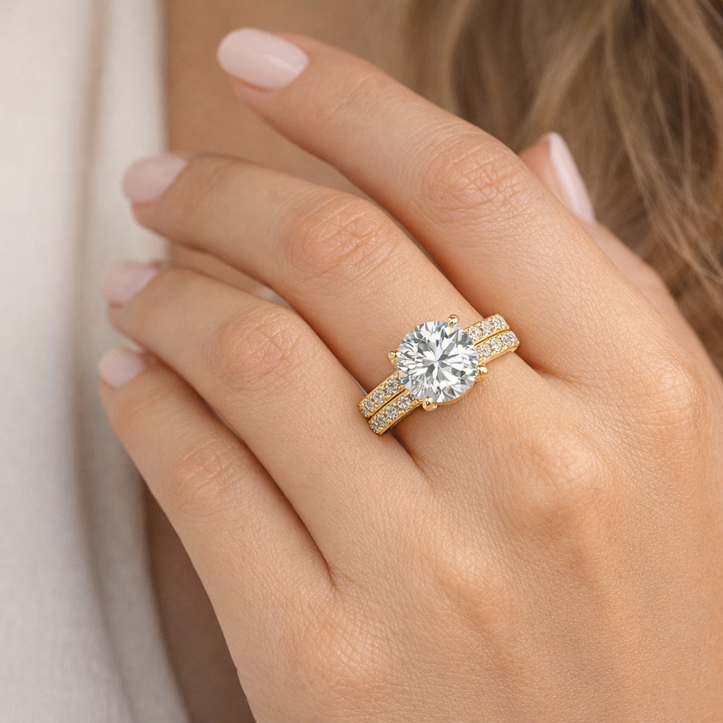 Round Shape Lab Grown Diamond Ring