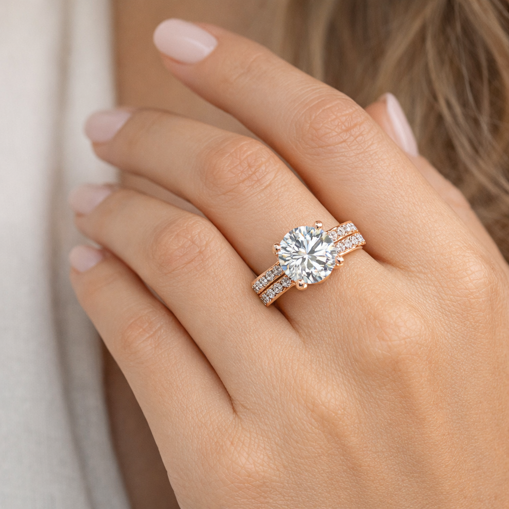 Round Shape Lab Grown Diamond Ring