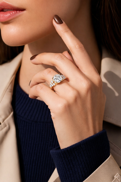 Round Shape Lab Grown Diamond Ring