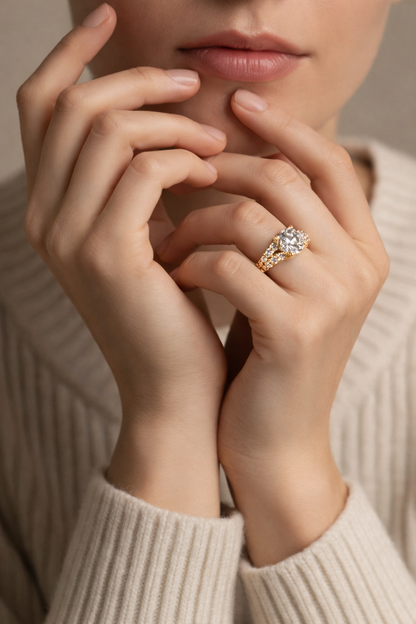 Round Shape Lab Grown Diamond Ring