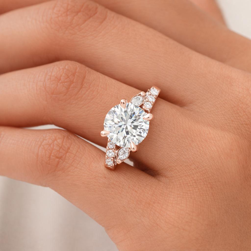 Round Shape Lab Grown Diamond Ring