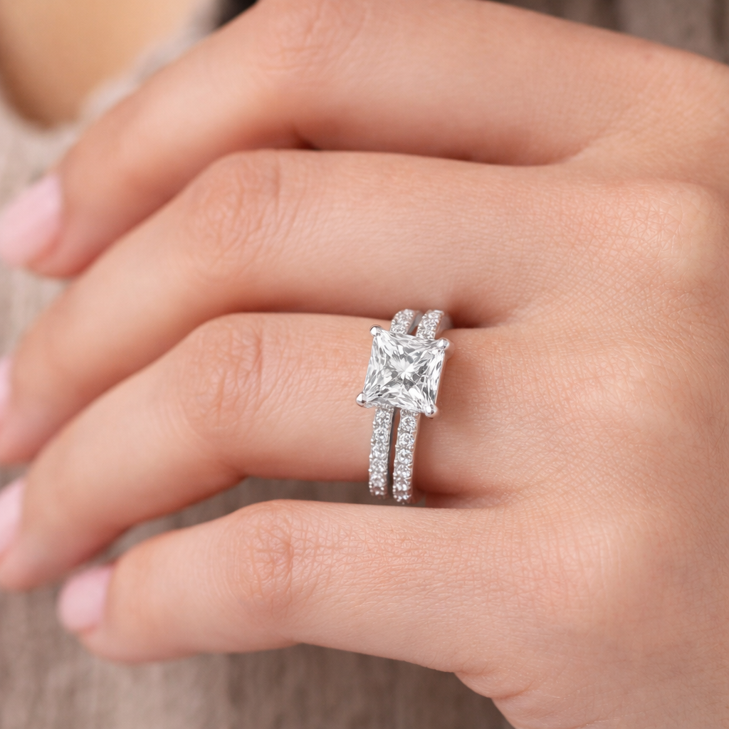 Princess Shape Lab Grown Diamond Ring