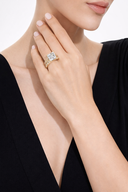Princess Shape Lab Grown Diamond Ring