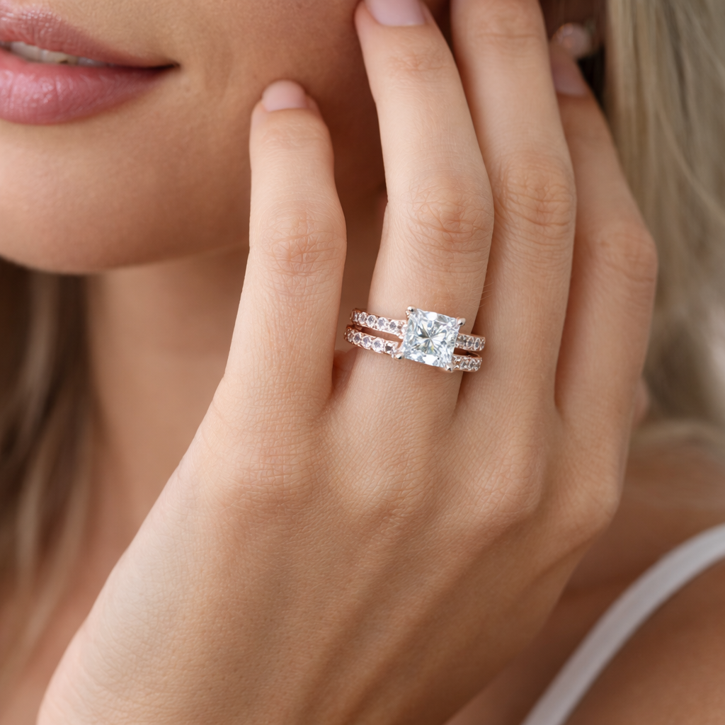 Princess Shape Lab Grown Diamond Ring