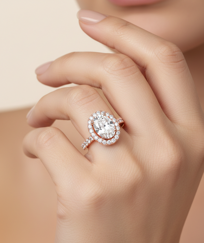 Oval Shape Lab Grown Diamond Ring