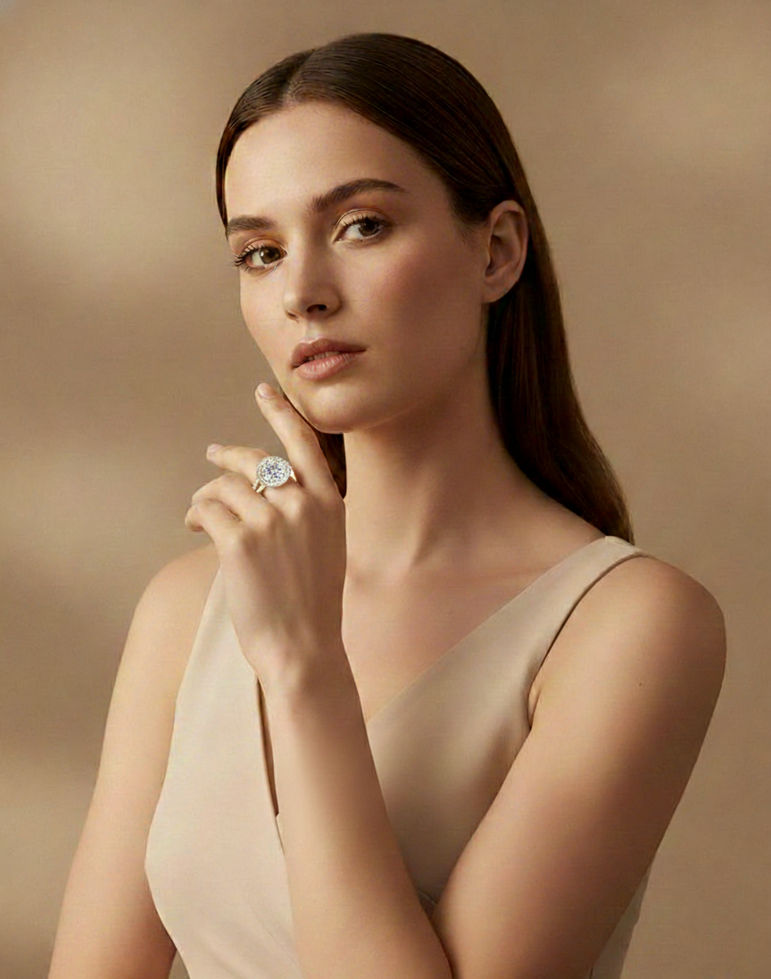 Round Shape Lab Grown Diamond Ring