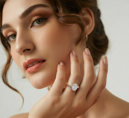 Oval Shape Lab Grown Diamond Ring