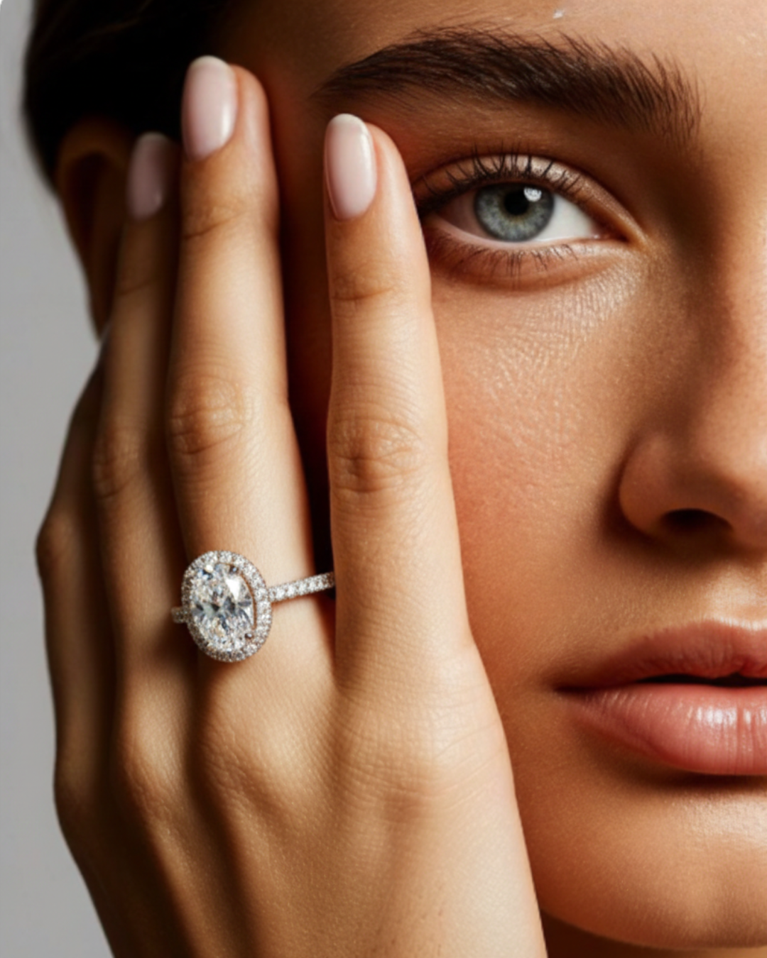 Oval Shape Lab Grown Diamond Ring